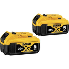 DeWALT - 20 Volt Lithium-Ion Power Tool Battery - 5 Ahr Capacity, 1-1/2 hr Charge Time, Series MAX - Apex Tool & Supply