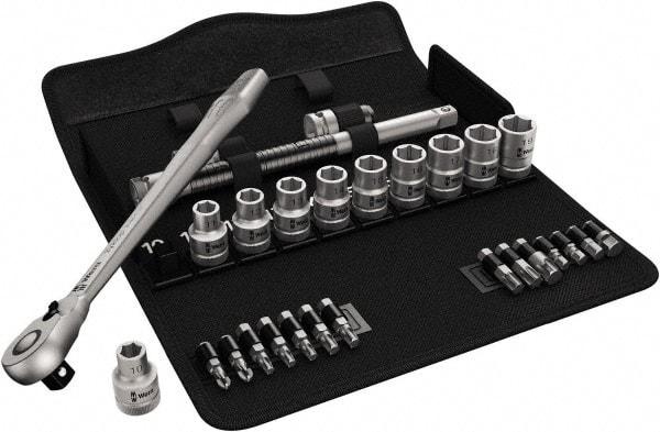 Wera - 1/2" Drive Standard Socket Set - 3/8 to 13/16" - Apex Tool & Supply
