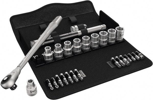 Wera - 1/2" Drive Standard Socket Set - 3/8 to 13/16" - Apex Tool & Supply
