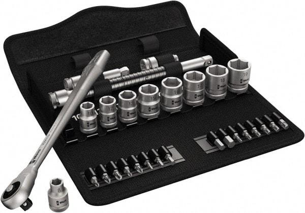 Wera - 3/8" Drive Standard Socket Set - 1/4 to 3/4" - Apex Tool & Supply