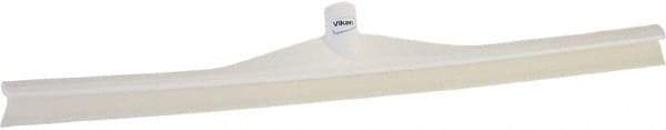 Vikan - 27.56" Rubber Blade Floor Squeegee - Single Edge, White, Plastic Holder - Apex Tool & Supply
