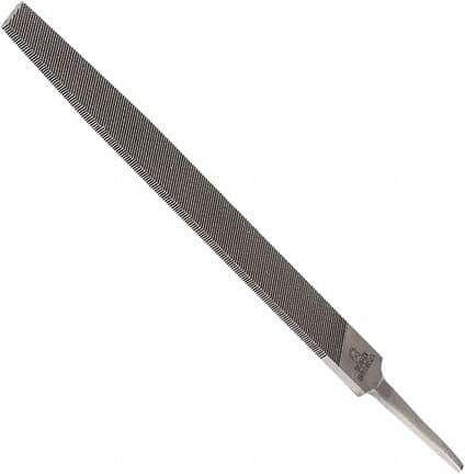 Anglo American - 10" Long, Second Cut, Flat American-Pattern File - Double Cut, 0.24" Overall Thickness, Tang - Apex Tool & Supply