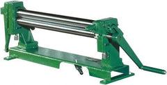 Tennsmith - 28 Gauge Max Stainless Steel Capacity, 24 Inch Max Forming Width, Bench Machine, Manual Slip Roll - 38 Inch Overall Width, x 19 Inch Overall Height, 2 Inch Slip Roll Diameter, 3/16, 1/4, 5/16 Inch Wire Groove Width - Apex Tool & Supply