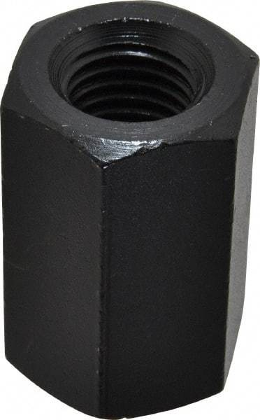 Gibraltar - 7/8-9 UNC, 2-1/4" OAL Steel Standard Coupling Nut - Black Oxide Coated, 1-7/16" Width Across Flats - Apex Tool & Supply