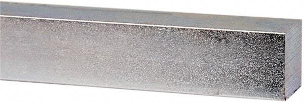 Made in USA - 12" Long x 1" High x 1" Wide, Zinc-Plated Undersized Key Stock - C1018 Steel - Apex Tool & Supply