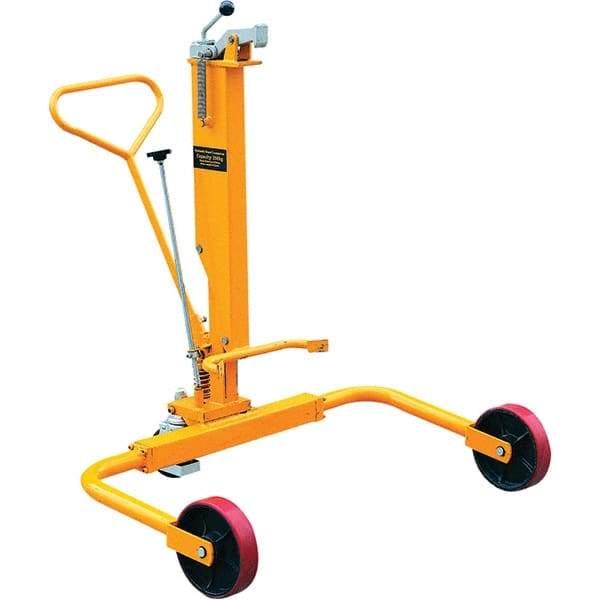 Wesco Industrial Products - 550 Lb Load Capacity, 30 & 55 Gal Drum Truck - 40" Wide x 46" High, 3 Steel Wheels - Apex Tool & Supply