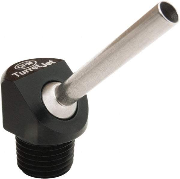 QPM Products - 5/16" Hose Inside Diam, Coolant Hose Nozzle - NPT, for Use with CNC Lathes - Apex Tool & Supply