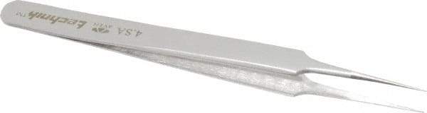 Aven - 4-1/2" OAL 4-SA Precision Tweezers - Stainless Steel, 4-SA Pattern - Apex Tool & Supply