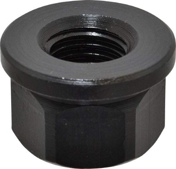 Gibraltar - 1-8, 2" Flange Diam, 1-1/4" High, 1-5/8" Across Flats, Flange Nut - Grade 12L14 Steel, Black Oxide Finish, 1/4" Flange Height, TCMAI - Apex Tool & Supply