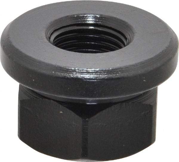 Gibraltar - 1/2-20, 1-1/8" Flange Diam, 11/16" High, 7/8" Across Flats, Flange Nut - Grade 12L14 Steel, Black Oxide Finish, 3/16" Flange Height, TCMAI - Apex Tool & Supply