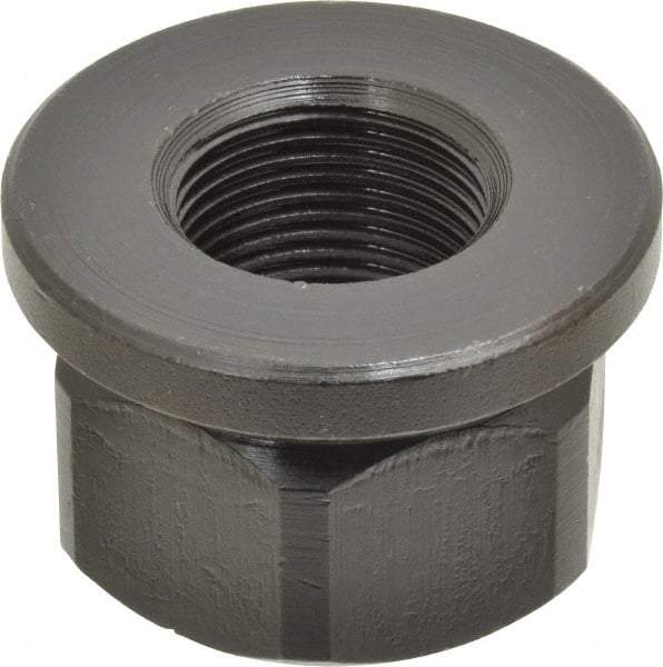Gibraltar - 1-14, 2" Flange Diam, 1-1/4" High, 1-5/8" Across Flats, Flange Nut - Grade 12L14 Steel, Black Oxide Finish, 1/4" Flange Height, TCMAI - Apex Tool & Supply