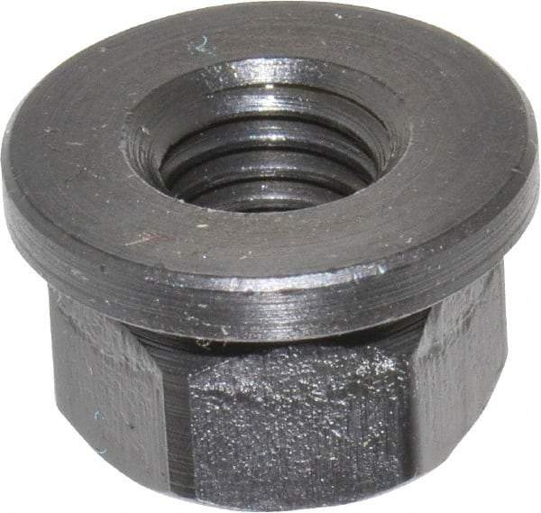 Gibraltar - M10x1.50, 22mm Flange Diam, 13mm High, 17mm Across Flats, Flange Nut - Grade 12L14 Steel, Black Oxide Finish, 3" Flange Height, TCMAI - Apex Tool & Supply