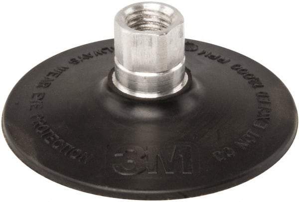 3M - 4" Diam Quick-Change Type R Disc Backing Pad - Hard Density, 12,000 RPM, Roloc TR Compatible - Apex Tool & Supply