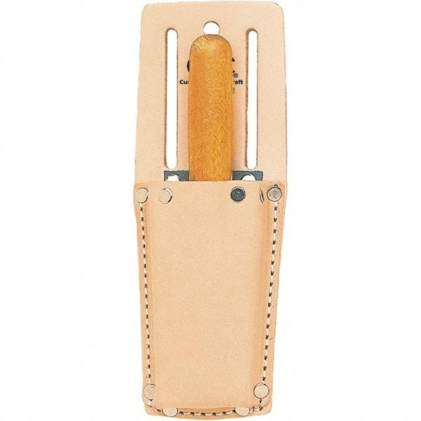 CLC - Knife Holster with 1 Pocket - Leather, Natural (Color), 2" Wide x 6" High x 1-1/4" Deep - Apex Tool & Supply