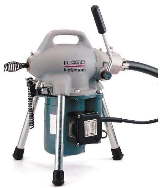 Ridgid - Electric Battery Drain Cleaning Machine - For 3/4" to 4" Pipe, 400 Max RPM - Apex Tool & Supply