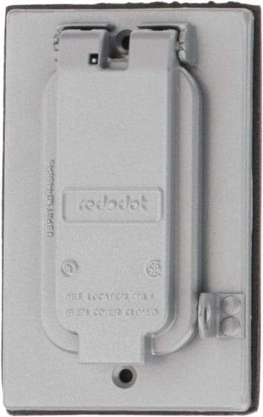 Thomas & Betts - Electrical Outlet Box Aluminum GFCI Receptacle Cover - Includes Gasket & Screw - Apex Tool & Supply
