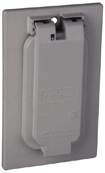 Thomas & Betts - Electrical Outlet Box Aluminum GFCI Receptacle Cover - Includes Gasket & Screw - Apex Tool & Supply