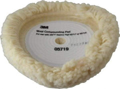 3M - 9" Diam Wool Bonnet Pad - Wool - Apex Tool & Supply