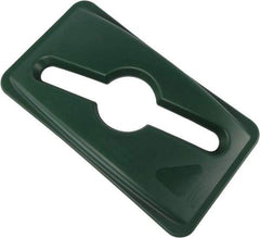 Rubbermaid - Rectangle Lid for Use with Rectangular Recycle Containers - Green, For Slim Jim Trash Cans - Apex Tool & Supply