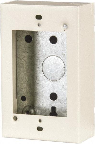 Wiremold - 1 Gang, (4) 1/2" Knockouts, Steel Rectangle Device Box - 4-5/8" Overall Height x 2-13/16" Overall Width x 1-3/8" Overall Depth - Apex Tool & Supply