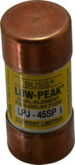 Cooper Bussmann - 300 VDC, 600 VAC, 45 Amp, Time Delay General Purpose Fuse - Fuse Holder Mount, 2-3/8" OAL, 100 at DC, 300 at AC (RMS) kA Rating, 1-1/16" Diam - Apex Tool & Supply