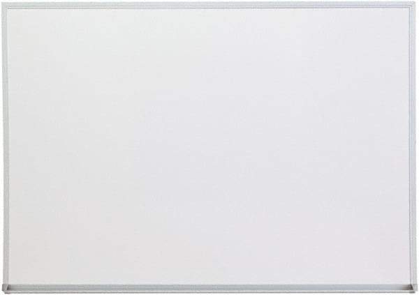 UNIVERSAL - 36" High x 48" Wide Melamine Dry Erase Board with 3/4" Rail - Aluminum, 5/8" Deep - Apex Tool & Supply