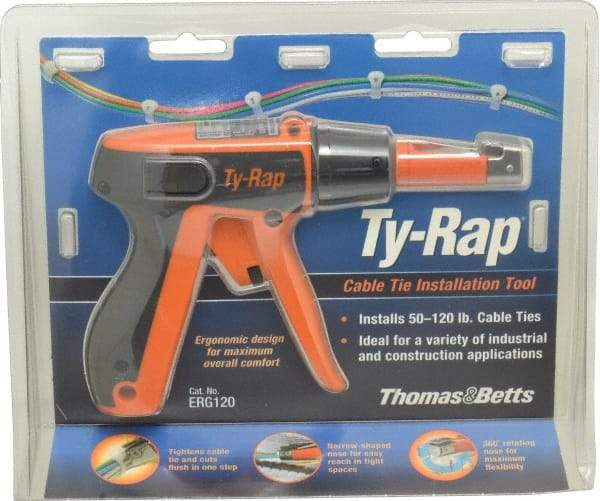 Thomas & Betts - 0.184 to 0.301 Inch Wide, 50 to 120 Lb. Tensile Strength, Plastic Cable Tie Installation Tool - Automatic Actuation, RoHS Compliant - Apex Tool & Supply