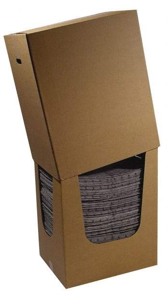 Brady SPC Sorbents - 39 Gal Capacity per Package, Universal Pad - 19" Long x 15" Wide, Gray, Polypropylene - Apex Tool & Supply