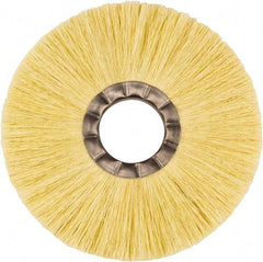 Weiler - 8" OD, 2" Arbor Hole, Natural Fiber Wheel Brush - 5/8" Face Width, 2-1/2" Trim Length, 5,000 RPM - Apex Tool & Supply