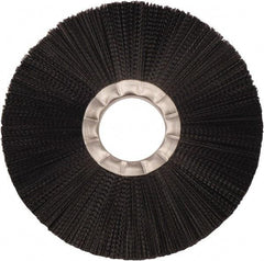 Weiler - 8" OD, 2" Arbor Hole, Nylon Wheel Brush - 3/4" Face Width, 2-1/2" Trim Length, 0.02" Filament Diam, 5,000 RPM - Apex Tool & Supply