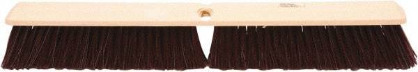 Weiler - 24" Heavy Duty Polypropylene Push Broom - 3" Bristle Length, Foam Block, Threaded Handle Connection, Handle Sold Separately - Apex Tool & Supply