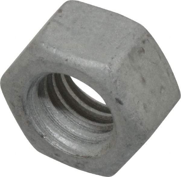 Armor Coat - 3/8-16 UNC Steel Right Hand Hex Nut - 9/16" Across Flats, 21/64" High, Armor Coat Finish - Apex Tool & Supply