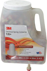 3M - 2, 18 to 5, 12 AWG, 600 Volt, Flame Retardant, Wing Twist on Wire Connector - Red & Tan, 221°F - Apex Tool & Supply