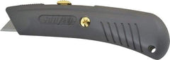 PHC - Retractable Utility Knife - 2-1/4" Blade, Gray Zinc Handle, 1 Blade Included - Apex Tool & Supply
