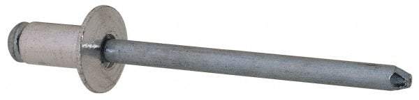 RivetKing - Size 52 Dome Head Aluminum Open End Blind Rivet - Steel Mandrel, 0.02" to 1/8" Grip, 0.312" Head Diam, 0.16" to 0.164" Hole Diam, 0.3" Length Under Head, 5/32" Body Diam - Apex Tool & Supply