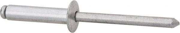 RivetKing - Size 610 Dome Head Aluminum Open End Blind Rivet - Aluminum Mandrel, 0.501" to 5/8" Grip, 3/8" Head Diam, 0.192" to 0.198" Hole Diam, 0.825" Length Under Head, 3/16" Body Diam - Apex Tool & Supply