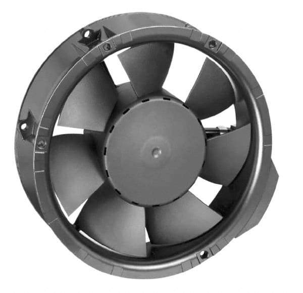 EBM Papst - 24 Volts, DC, 241 CFM, Round Tube Axial Fan - 0.75 Amp Rating, 6.77" High x 6.77" Wide x 2.01" Deep - Apex Tool & Supply