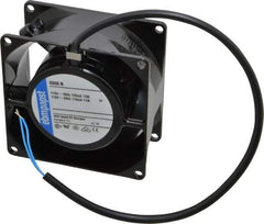 EBM Papst - 115 Volts, AC, 36 CFM, Square Tube Axial Fan - 0.1 Amp Rating, 80mm High x 3.15" Wide x 1-1/2" Deep - Apex Tool & Supply