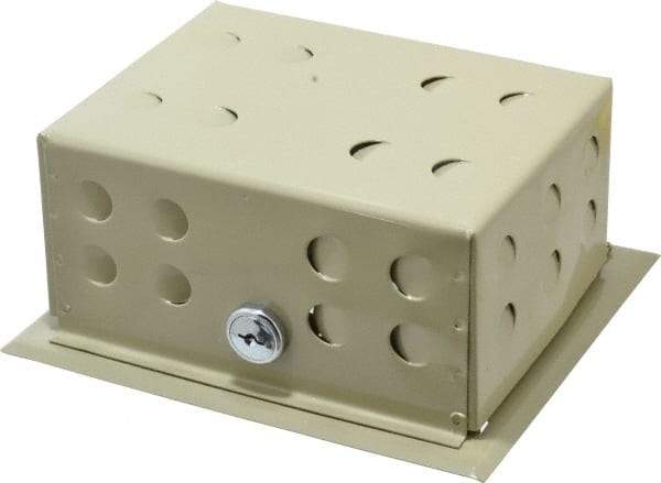 Value Collection - Metal Hinged Solid Base Thermostat Guard - 4-3/4" Inside Width x 3" Inside Depth x 6-1/4" Inside Height - Apex Tool & Supply