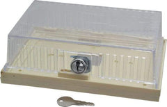 Value Collection - Plastic, Dual Base Thermostat Guard - 7-5/8" Inside Width x 2-1/8" Inside Depth x 4-1/4" Inside Height - Apex Tool & Supply
