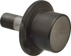 Osborn International - 1-1/2" Roller Diam x 1-3/16" Width, 5/8" Stud Diam x 1-1/2" Length, Flanged Concentric Stud Load Runner - Steel, 3/4" Thread Length, 5/8-18 Thread, 2-11/16" OAL, 1,100 Lb Dynamic Cap - Apex Tool & Supply