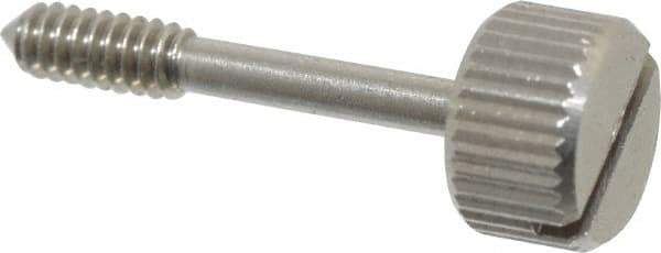 Electro Hardware - Slotted Drive #4-40 UNC 23/32" Length Under Head Captive Screw - 18-8 Stainless Steel, 5/16" Head Diam, 3/16" Head Height, Uncoated - Apex Tool & Supply