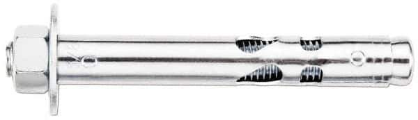 Powers Fasteners - 3/4" Diam, 3/4" Drill, 8-1/4" OAL, Sleeve Concrete Anchor - 1018 Steel, Hex Nut Head, Hex Drive - Apex Tool & Supply