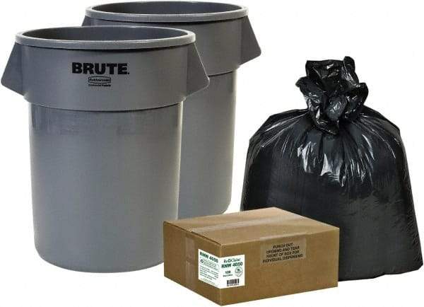 Rubbermaid - 44 Gal Gray Round Trash Can - Polyethylene - Apex Tool & Supply