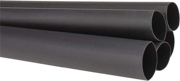 3M - 48" Long, 2:1, Polyolefin Heat Shrink Electrical Tubing - Black - Apex Tool & Supply