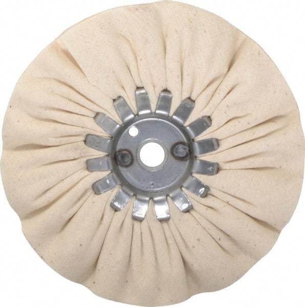 Made in USA - 6" Diam x 1/2" Thick Unmounted Buffing Wheel - 14 Ply, Bias Cut, 5/8" Arbor Hole - Apex Tool & Supply