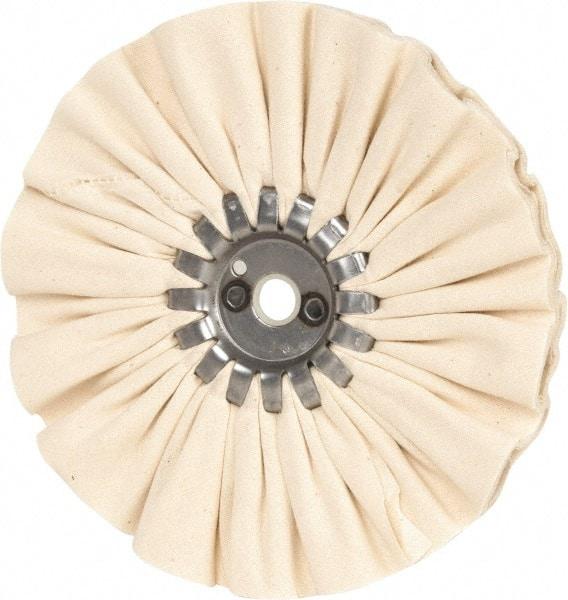 Made in USA - 7" Diam x 1/2" Thick Unmounted Buffing Wheel - 14 Ply, Bias Cut, 5/8" Arbor Hole - Apex Tool & Supply