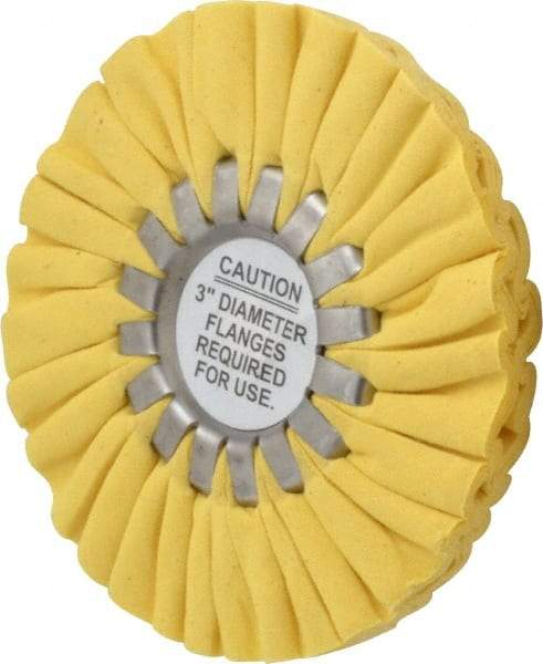 Made in USA - 5" Diam x 1/2" Thick Unmounted Buffing Wheel - 14 Ply, Bias Cut, 1/2" Arbor Hole - Apex Tool & Supply