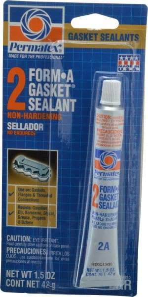 Permatex - 1-1/2 oz Gasket Sealant - -65 to 400°F, Black, Comes in Tube - Apex Tool & Supply