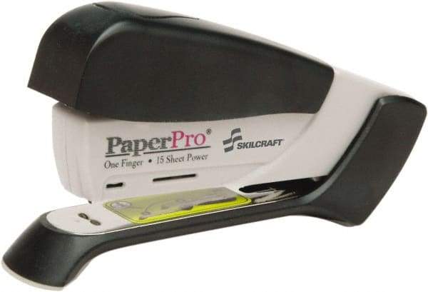 Ability One - 15 Sheet Desktop Stapler - Black, Gray - Apex Tool & Supply